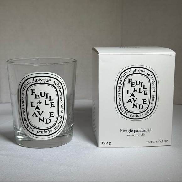 Diptyque Feuille de Laavnde 6.5 oz Empty Candle Jar with Box Luxury Glass Vessel - Picture 8 of 8